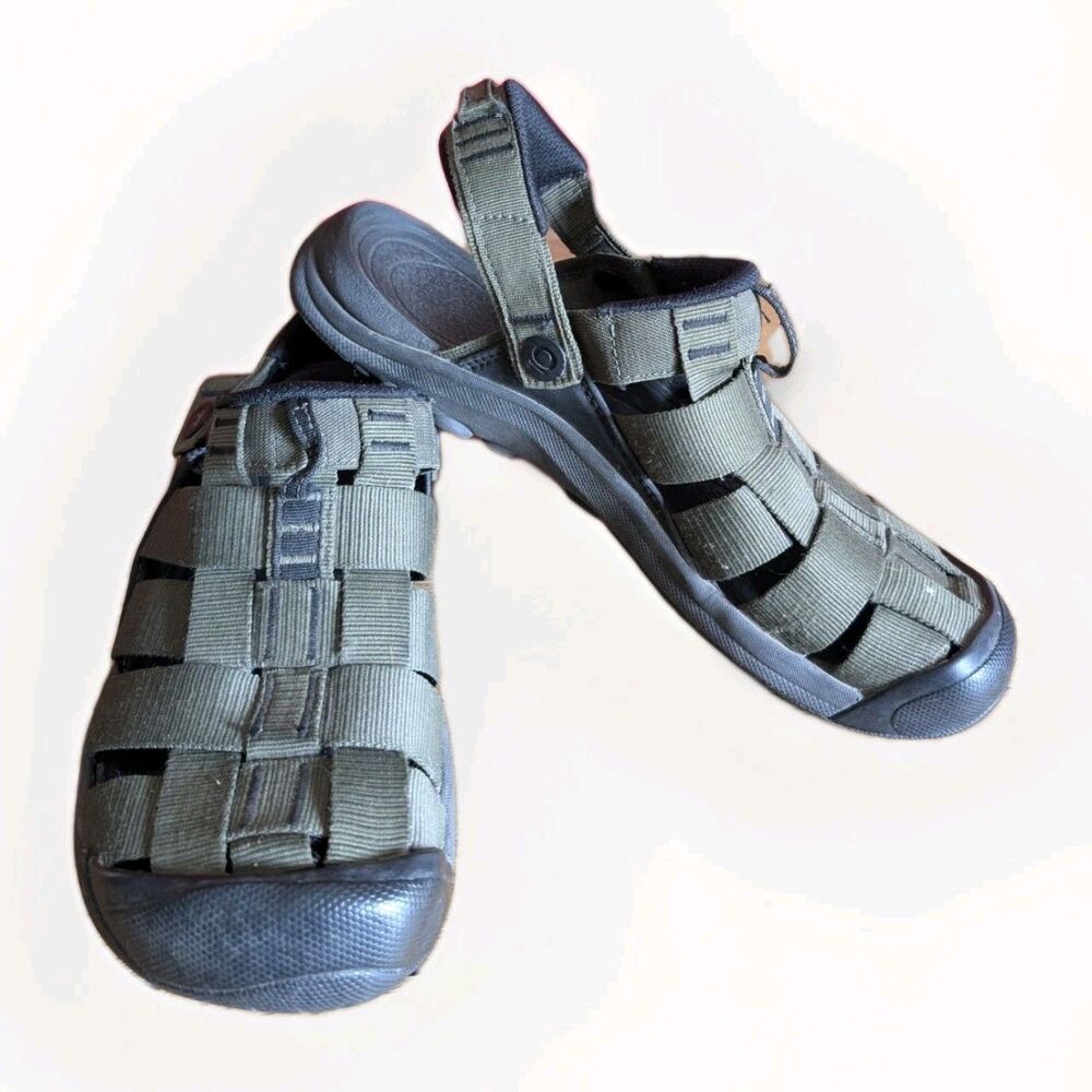 Oboz Campster Slingback Sandals Mens 10 Outdoors Hiking Trail Waterproof Green